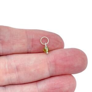 Estate Sterling Silver 925 Peridot Bead Charm